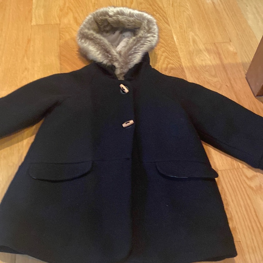 Girls black dress coat